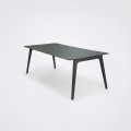 tischplatte linoleum dark green / kante black