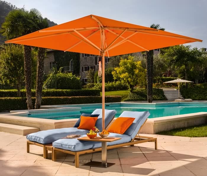 Weishäupl Sonnenschirm Klassiker, 250 x 250 cm - Stoffbespannung ACRYLTUCH