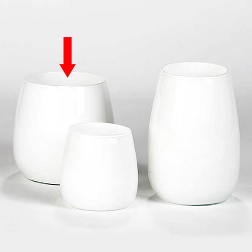 Lambert mittlere Vase Pisano - Weiß