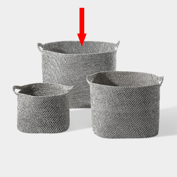 Lambert Henkelkorb Obano, groß, weiß-natur