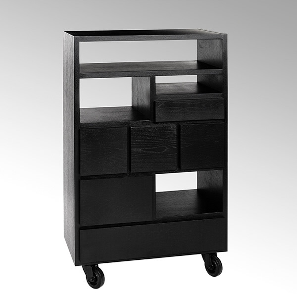 Lambert Highboard Arik, 6 Schubladen, schwarz