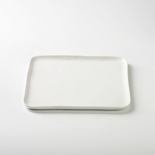 Lambert quadratischer Teller / Kuchenteller - Porzellan Piana, Weiß