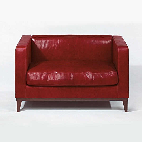 Lambert Sofa Stanhope, bordeauxrot