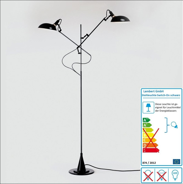 Lambert Stehleuchte Switch On, 2-armig