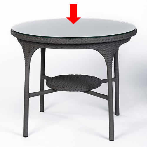 Lambert Glasplatte rund für Tisch San Remo