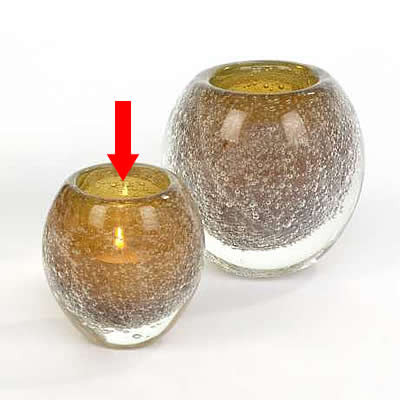 Lambert kleines Windlicht / Vase Salviato - Amber