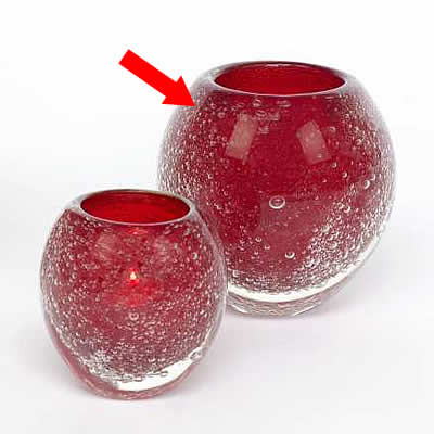 Lambert großes Windlicht / Vase Salviato - Rot