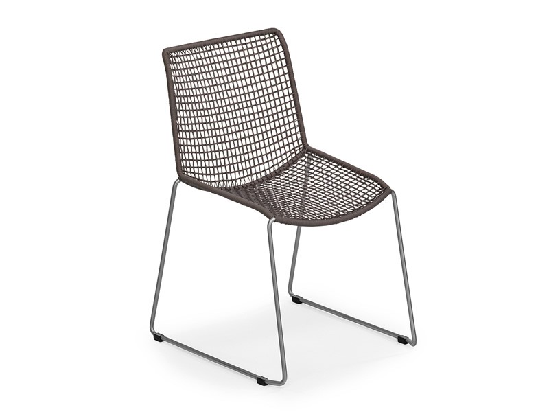 Weißhäupl Stuhl Slope - Edelstahl / Kordelgeflecht