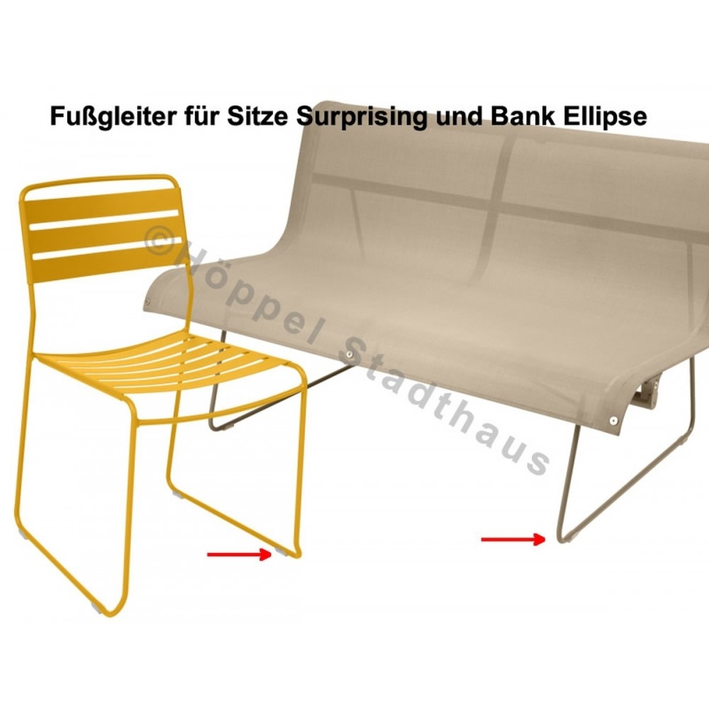 Fermob Fußgleiter für die Sitze Surprising und Bank Ellipse