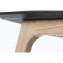 Houe Esstisch Gate, 208 x 95 cm - Detailansicht Gestell Eiche / Tischplatte Linoleum Black
