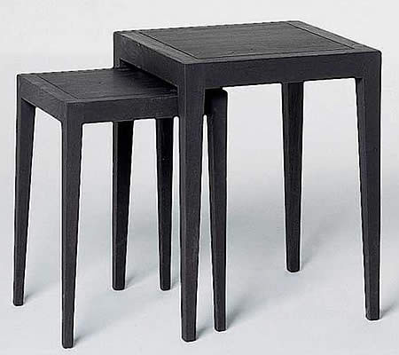 Lambert Beistelltisch-Satz Domino 1 - Eiche Schwarz