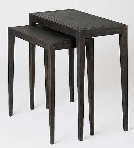 Lambert Beistelltisch-Satz Domino 3 - Eiche Schwarz