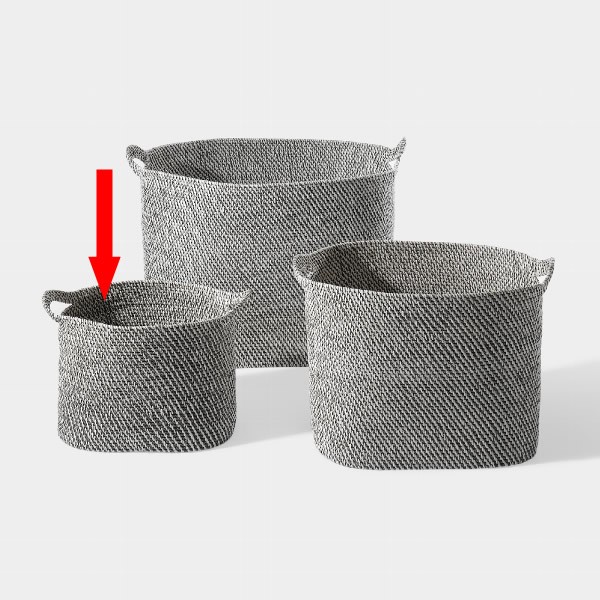 Lambert Henkelkorb Obano, klein, weiß-natur