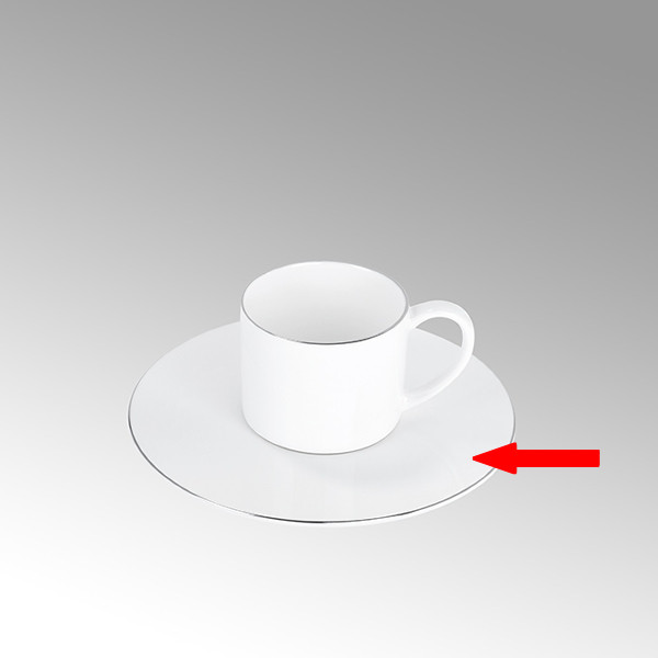 Lambert Espressotasse Untertasse, Porzellan Serene - Platinumrand
