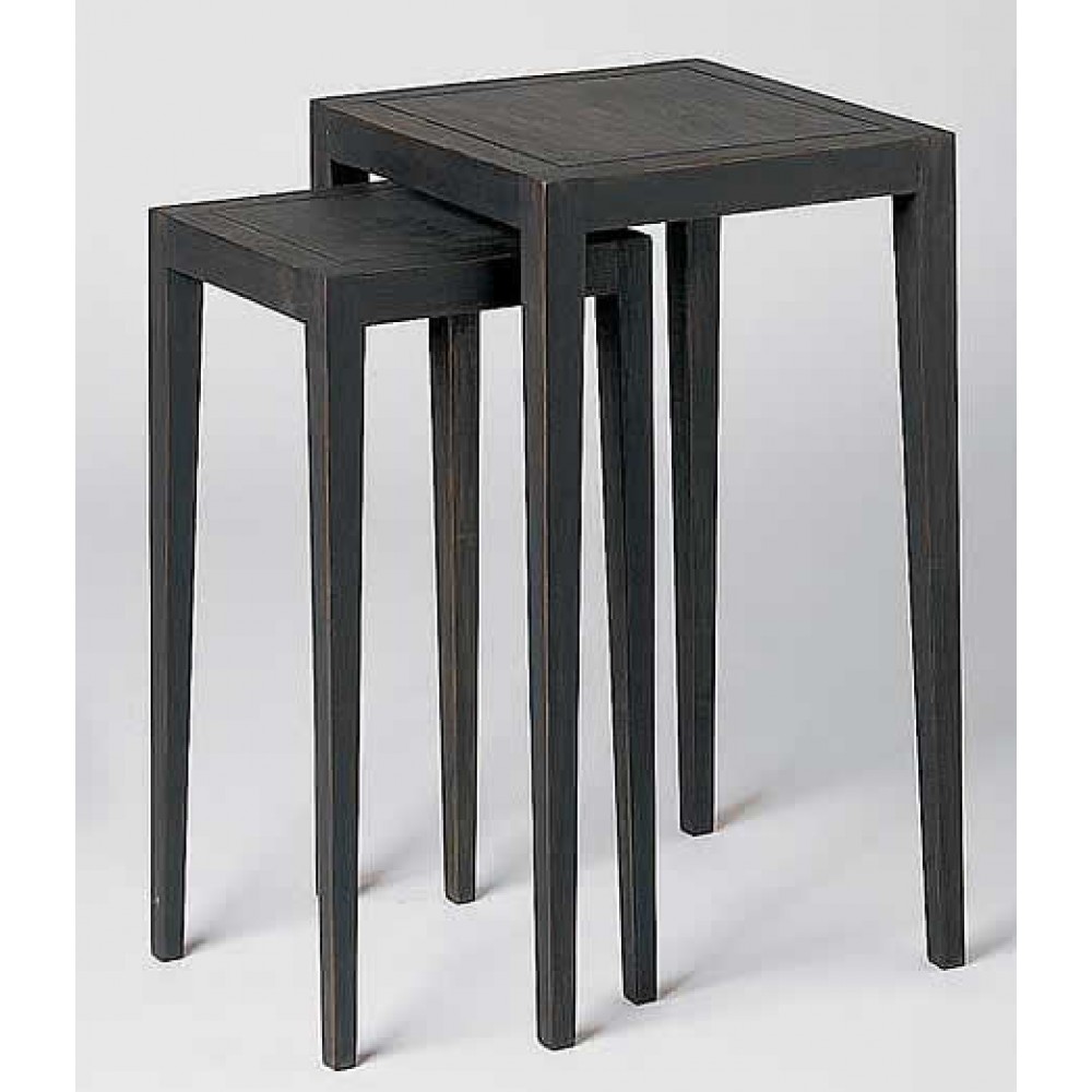 Lambert Beistelltisch-Satz Domino 2 - Eiche Schwarz