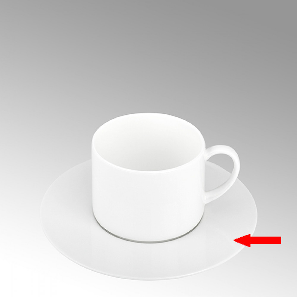 Lambert Teetasse / Kaffeetasse Untertasse, Porzellan Serene - Weiß