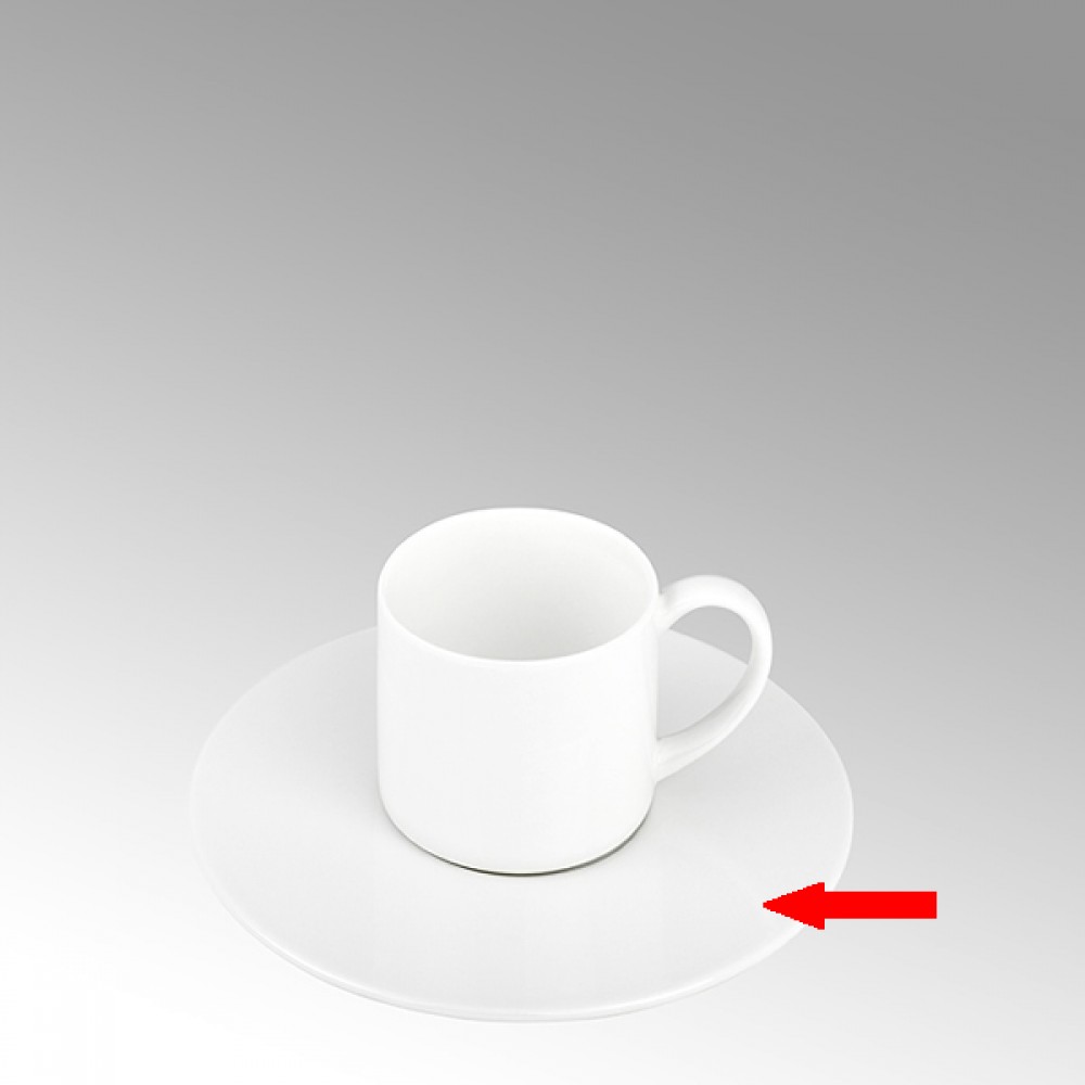 Lambert Espressotasse Untertasse, Porzellan Serene - Weiß