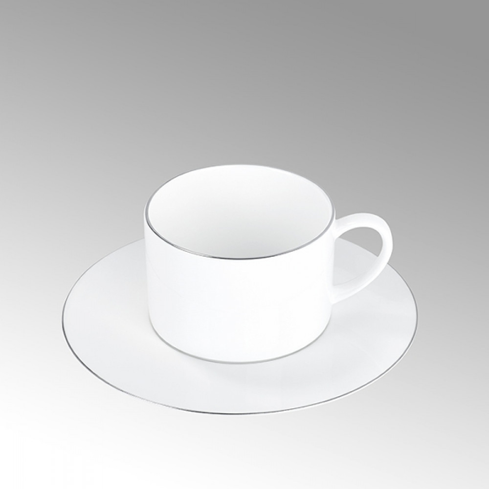 Lambert Teetasse / Kaffeetasse, Porzellan Serene - Platinumrand