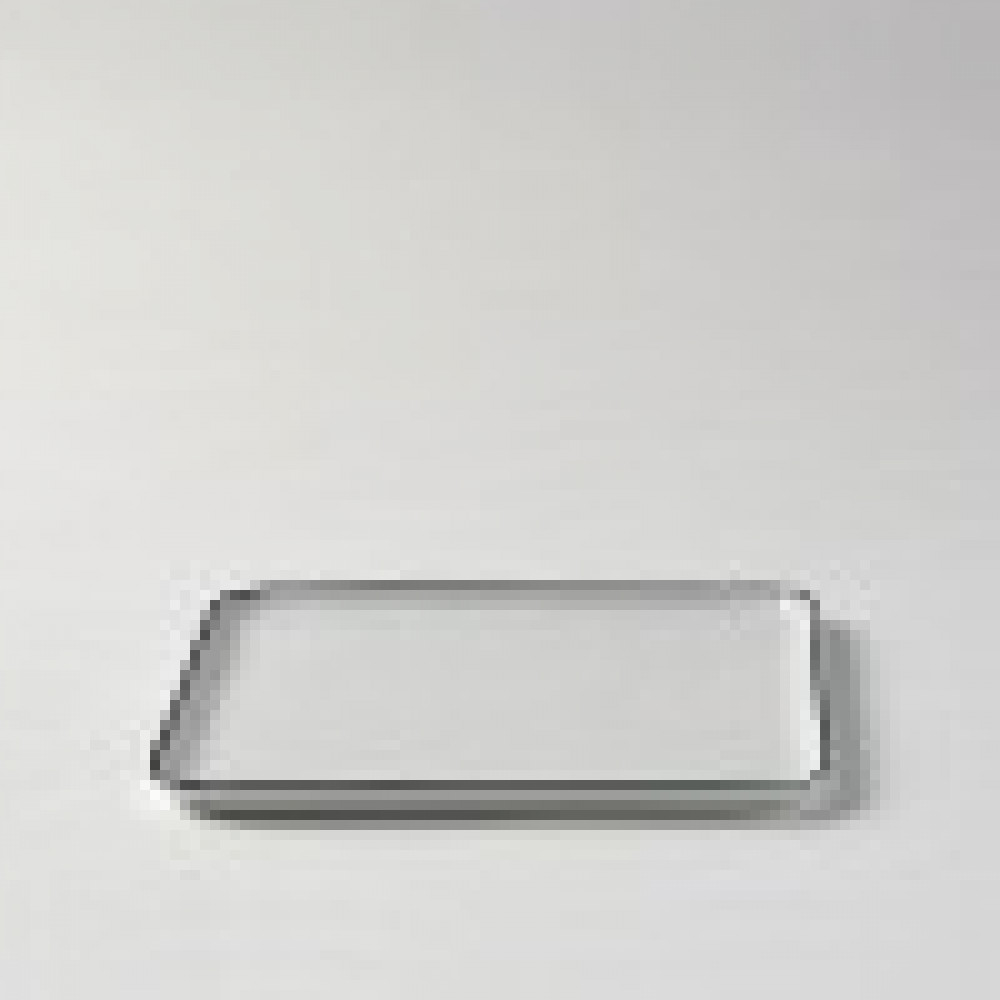 Lambert quadratischer Teller / Kuchenteller, Porzellan Piana - Basaltgrau