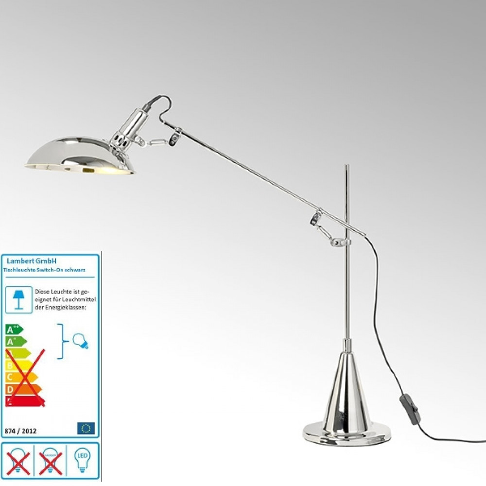 Lambert Tischleuchte 2 Switch On, vernickelt