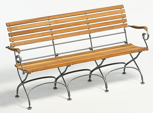 Weishäupl 3-Sitzer Bank Classic mit Armlehnen