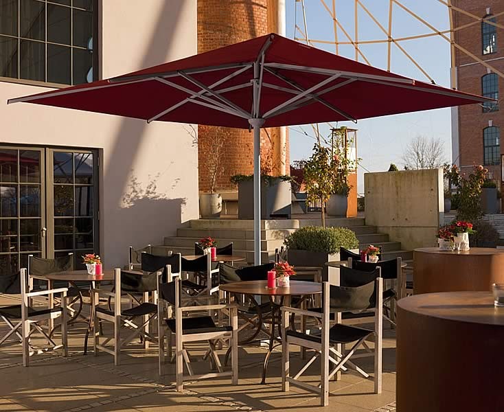 Weishäupl Teleskopschirm, rund, Ø 500 cm, 8-eckig - Stoffbespannung ACRYLTUCH