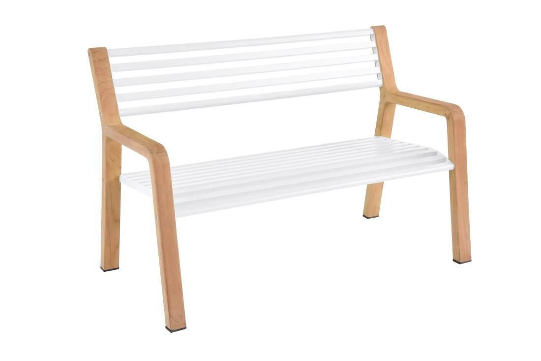Fermob Bank Somerset, Teak / Alu - Baumwollweiß