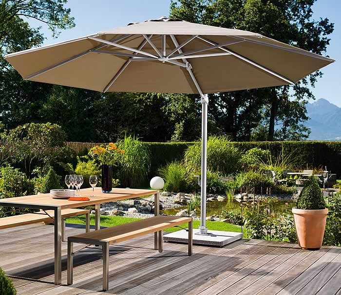 Weishäupl Freiarmschirm, Ø 350 cm, 8-eckig - Stoffbespannung ACRYLTUCH