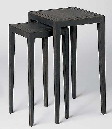 Lambert Beistelltisch-Satz Domino 2 - Eiche Schwarz