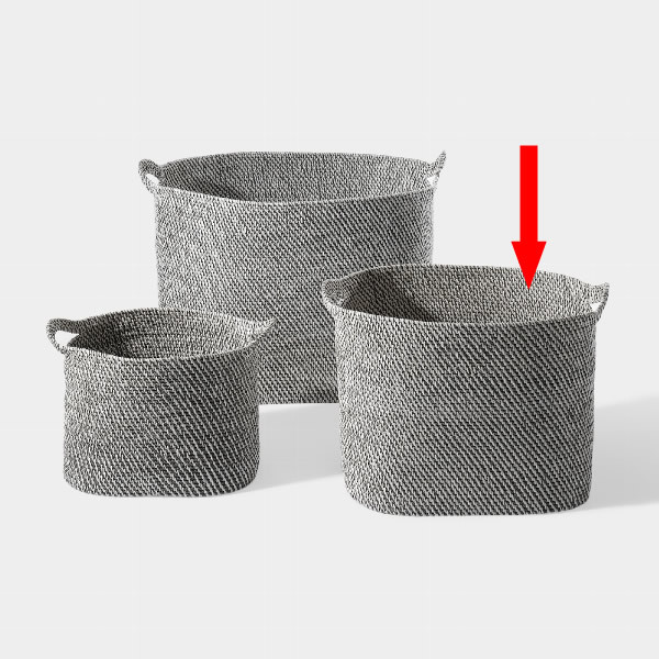 Lambert Henkelkorb Obano, mittel, weiß-natur