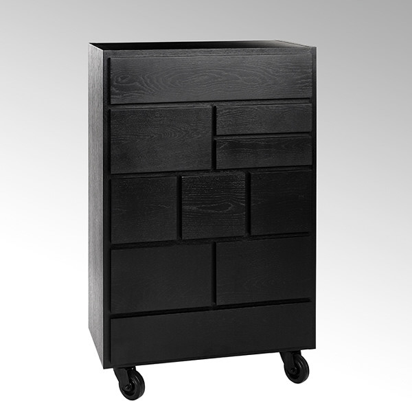Lambert Highboard Arik, 10 Schubladen, schwarz