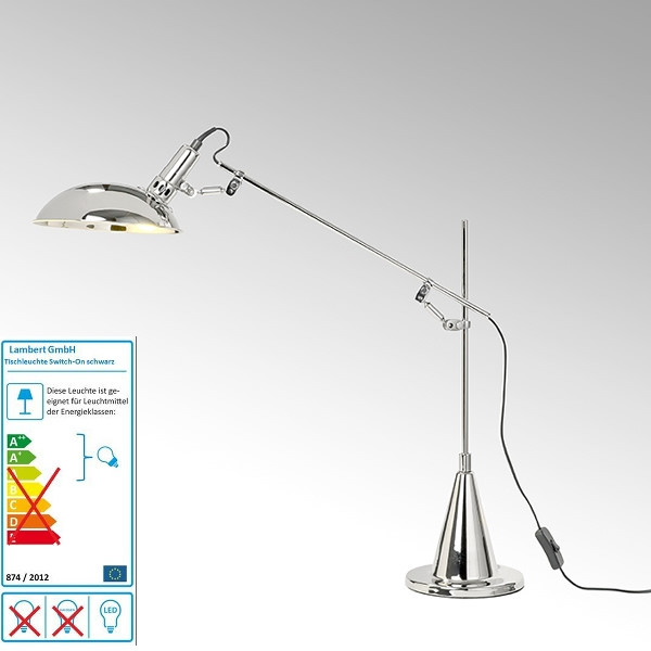 Lambert Tischleuchte 2 Switch On, vernickelt