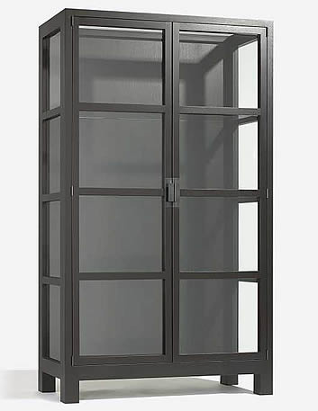 Lambert Vitrinenschrank Vista - Eiche schwarz