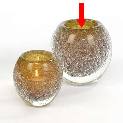 Lambert großes Windlicht / Vase Salviato - Amber