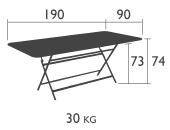 Fermob Caractere Maße