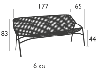Fermob Bank Croisette XL