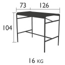 Fermob hoher Stehtisch Luxembourg Maße