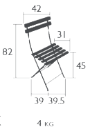 Fermob Klappstuhl Bistro Maße