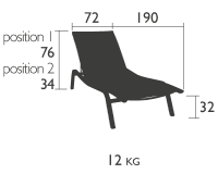 Fermob Sonnenliege Alize XS
