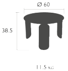 Fermob niedriger Tisch Bebop Maße