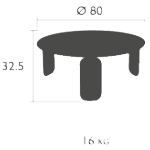 Fermob niedriger Tisch Bebop Maße