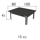 Fermob niedriger Tisch Costa