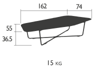 Fermob niedriger Tisch Ultrasofa Maße
