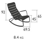 Fermob Schaukelstuhl Luxembourg Masse