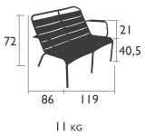 Fermob tiefer Sessel Duo Luxembourg