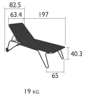 Fermob Sonnenliege Harry Maße