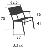 Fermob tiefer Sessel Costa