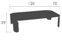 Fermob niedriger Tisch Bebop Maße