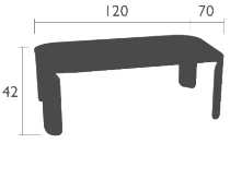 Fermob niedriger Tisch Bebop Maße