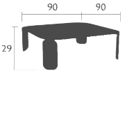 Fermob niedriger Tisch Bebop Maße